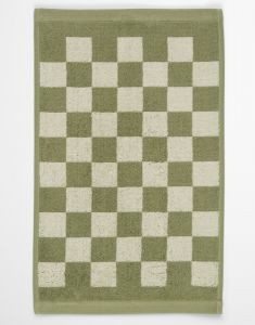 Marc O'Polo Checker Moss green Guest towel 30 x 50 cm