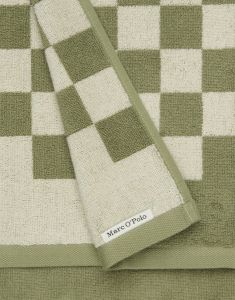 Marc O'Polo Checker Moss green Towel 70 x 140 cm