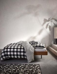 ESSENZA Chess Anthracite Duvet cover 260 x 220 cm