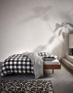 ESSENZA Chess Anthracite Duvet cover 200 x 220 cm