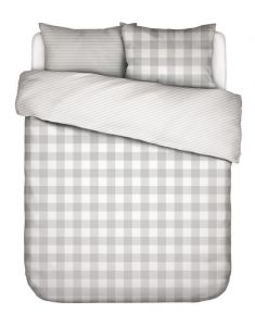 ESSENZA Chess Grey Duvet cover 260 x 220 cm