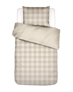 ESSENZA Chess Oatmeal Duvet cover 140 x 220 cm