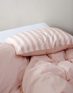Marc O'Polo Classic Stripe Rose smoke Pillowcase 60 x 70 cm