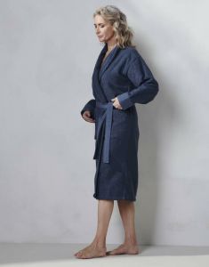 ESSENZA Connect Organic Uni Blau Bademantel XS