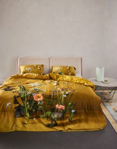 ESSENZA Ficaria Flower ochre Duvet cover 135 x 200 cm