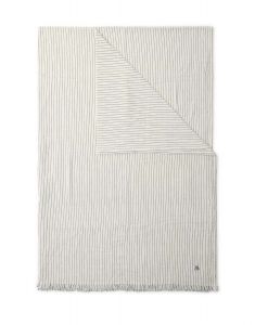 Marc O'Polo Fine Stripe Anthracite Plaid 150 x 200 cm