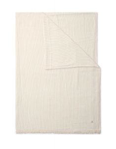 Marc O'Polo Fine Stripe Dark Sand Plaid 150 x 200 cm
