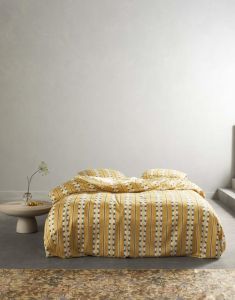 ESSENZA Iva Ochre Duvet cover 240 x 220 cm