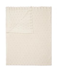 ESSENZA Knitted Ajour White Plaid 130 x 170
