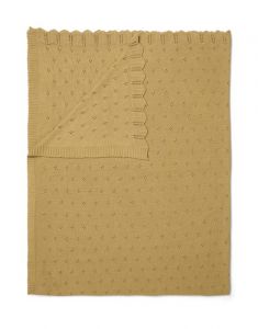 ESSENZA Knitted Ajour Yellow Plaid 130 x 170