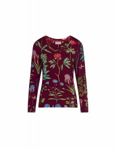 ESSENZA Luyza Marigold Burgundy Top Long Sleeve S