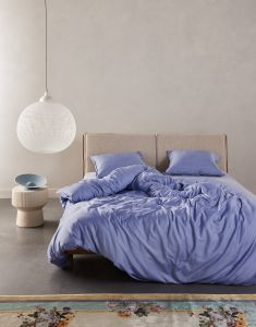 ESSENZA Minte Lavender blue Fitted sheet 90 x 200 cm