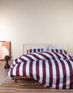 Essenza Minte Stripe Mauve wine - Ice blue  140 x 220