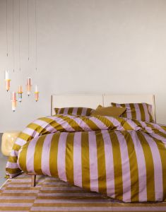 Essenza Minte Stripe Pale purple - Olive  140 x 220
