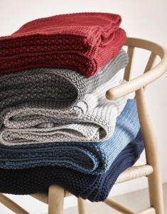 Marc O'Polo Nordic knit Stone Plaid 130 x 170 cm