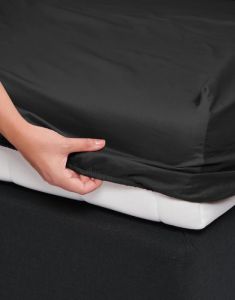 ESSENZA Satin Anthrazit Spannbettlaken 80 x 200 cm