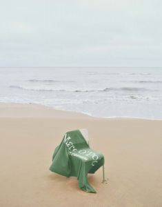 Marc O'Polo Statement Beach sage green Bath towel 100 x 180 cm