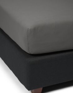 ESSENZA The Perfect Organic Jersey Steel grey Topper fitted sheet 180-200 x 200-220 cm