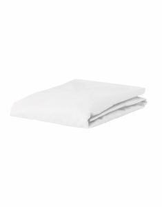 ESSENZA The Perfect Organic Jersey White Topper fitted sheet 180-200 x 200-220 cm