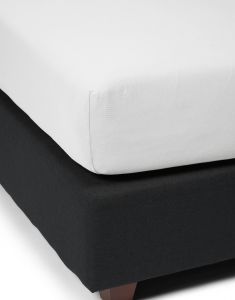 ESSENZA The Perfect Organic Jersey White Topper fitted sheet 180-200 x 200-220 cm