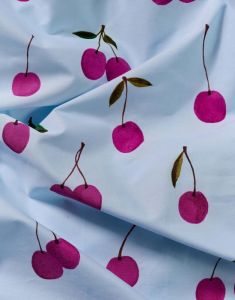 ESSENZA & CO Zesty cherry Iceblue Duvet cover 140 x 220 cm