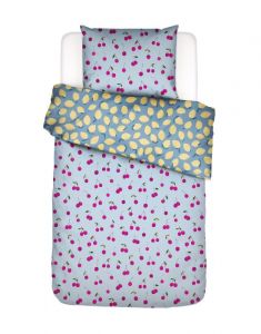 ESSENZA & CO Zesty cherry Iceblue Duvet cover 135 x 200 cm