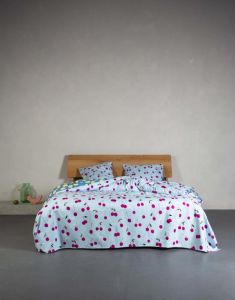 ESSENZA & CO Zesty cherry Iceblue Duvet cover 135 x 200 cm