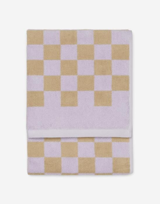 Marc O'Polo Checker Lilac Towel 70 x 140 cm