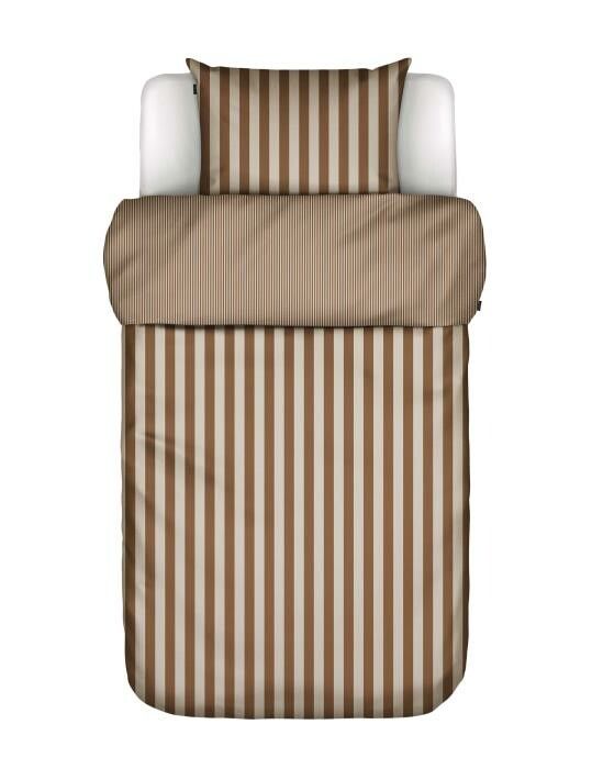 Marc O'Polo Classic Stripe Toffee brown Duvet cover 140 x 220