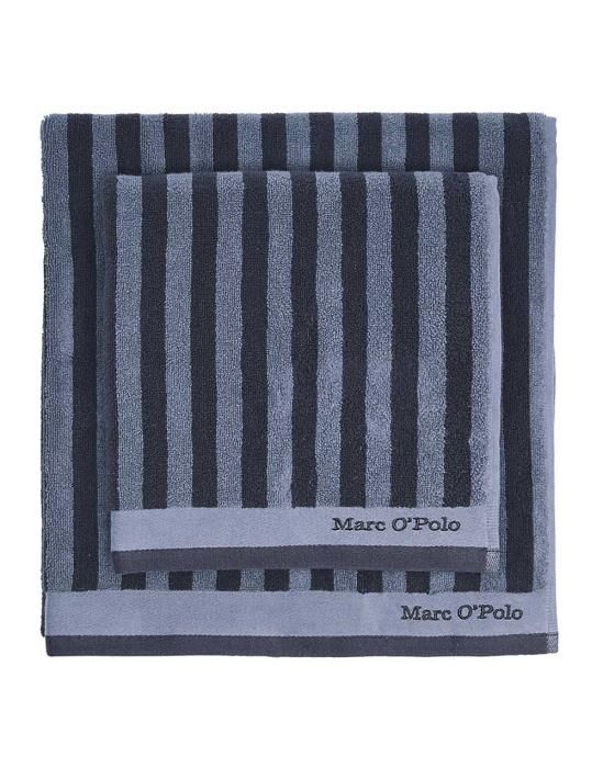 Marc O'Polo Classic Stripe Marine / smoke blue Towel 70 x 140