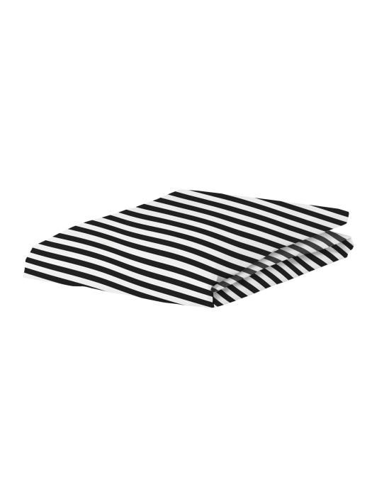 Covers & Co Earned My Stripes Black Fitted sheet 160 x 200