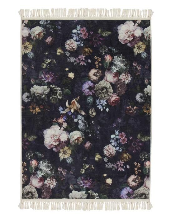 regelmatig Maken vier keer Essenza Fleur Carpet Nightblue 60 x 90 cm