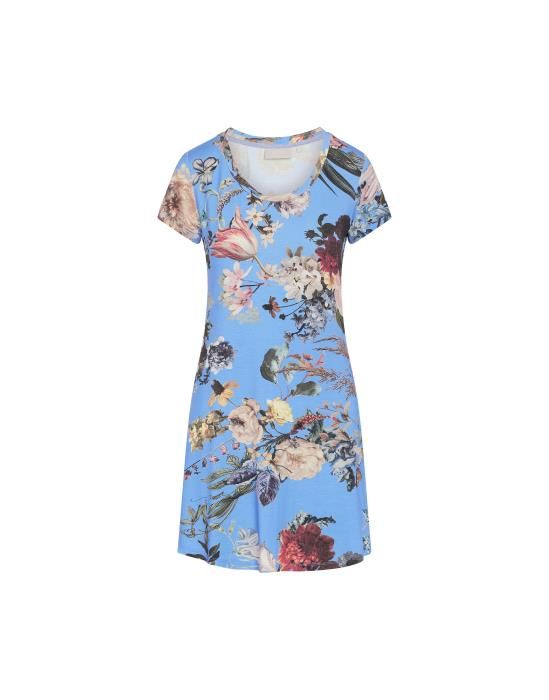 ESSENZA Isa Isabelle Azur blue Nightdress short sleeve XL
