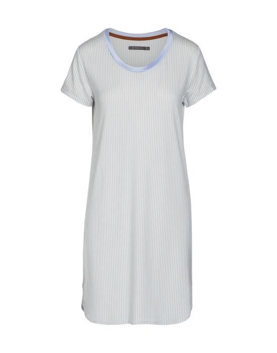 ESSENZA Loreen Striped Iceblue Nightdress short sleeve XL