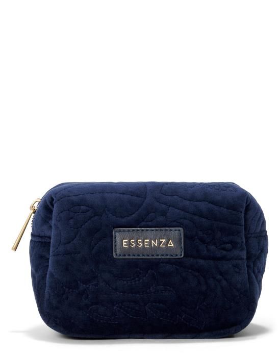 ESSENZA Lucy Velvet Indigo blue Make up Bag