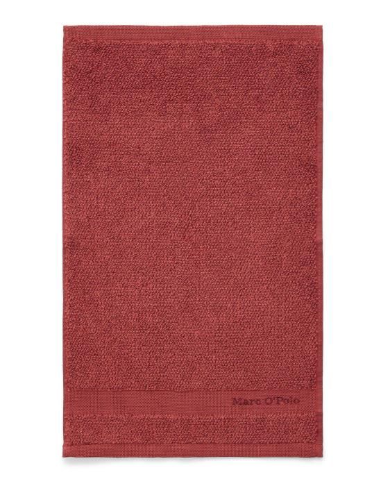 Marc O'Polo Melange Deep rose/Warm red Guest towel 30 x 50