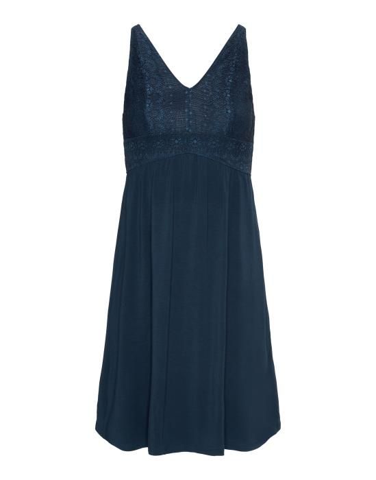 Essenza Sarah Uni Indigo blue Nightdress sleeveless S