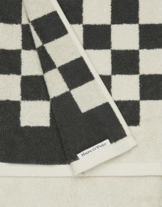 Marc O'Polo Checker Anthracite Guest towel 30 x 50 cm