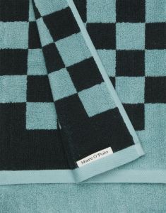 Marc O'Polo Checker Aquamarine Towel 50 x 100 cm
