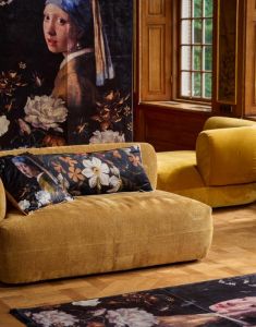 Essenza Daffodils Reunited Black Cushion 40 x 90