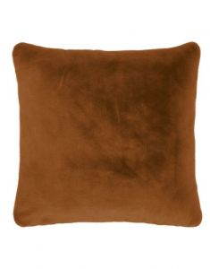 ESSENZA Furry Leather Brown Dekokissen 50 x 50 cm