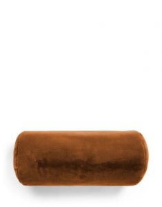 ESSENZA Furry Leather Brown Nackenrolle 22 x 50 cm