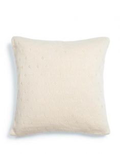 ESSENZA Knitted Ajour White Cushion square 50 x 50