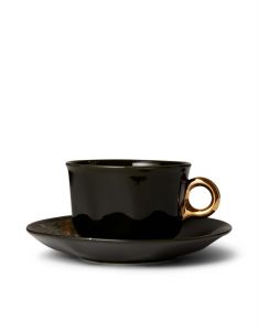 Essenza Masterpiece Dark Green Coffee cup & saucer 22 cl