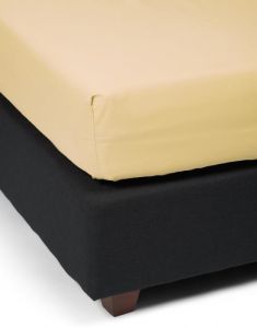 ESSENZA Minte Yellow straw Fitted sheet 160 x 200 cm