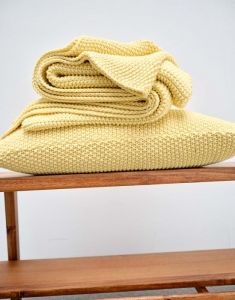 Marc O'Polo Nordic knit Pale Yellow Cushion 30 x 60 cm