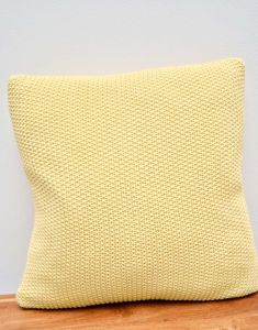 Marc O'Polo Nordic knit Pale Yellow Cushion square 50 x 50 cm