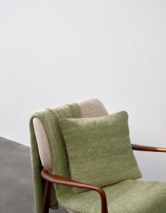 Marc O'Polo Nordic knit melange Moss green Cushion 50 x 50 cm