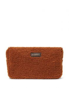 ESSENZA Pepper Teddy Leather Brown Make-up Bag
