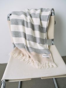 Marc O'Polo Per Neutral Grey / Off White Plaid 130 x 170 cm